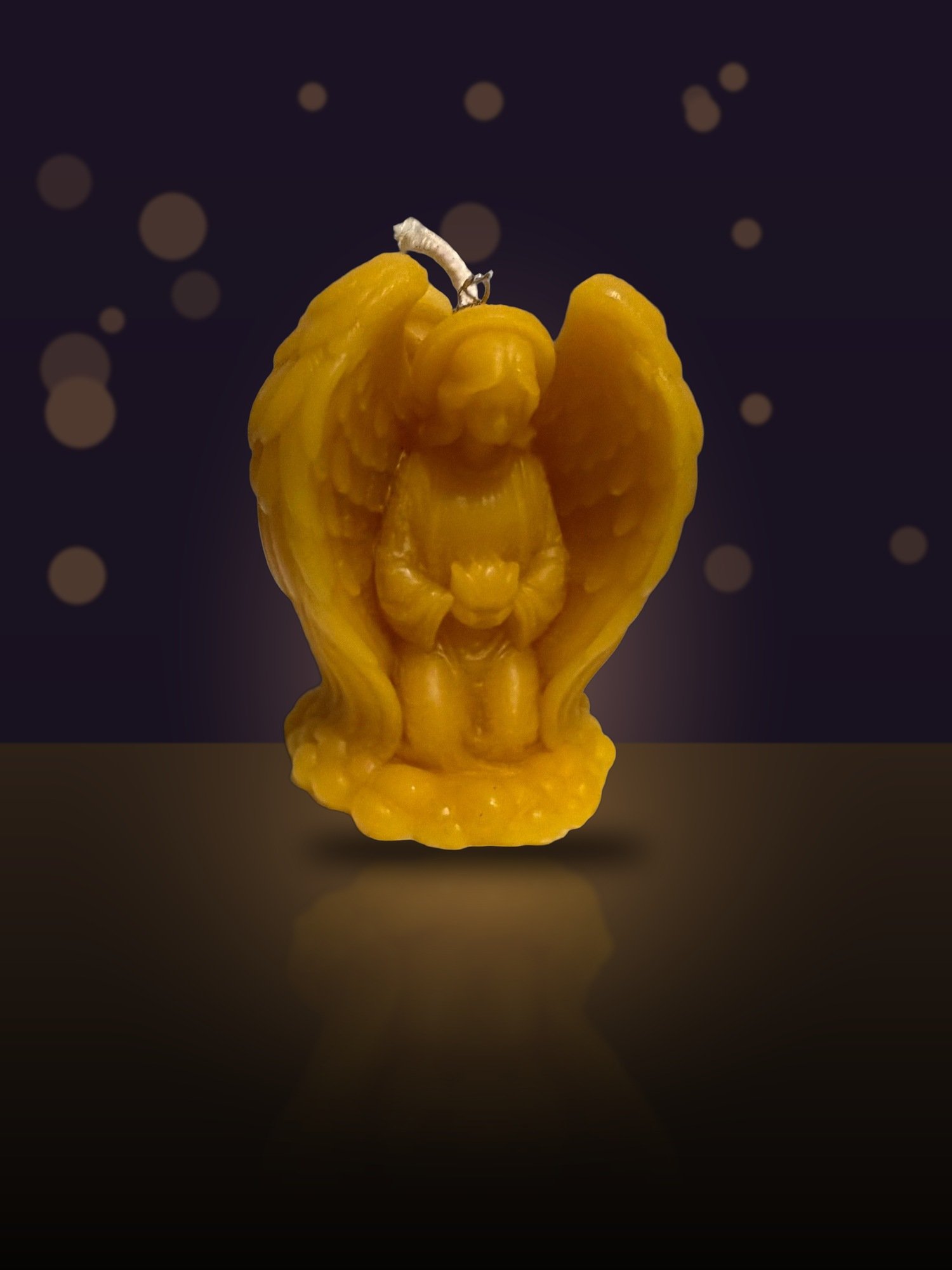 Maine Beeswax Kneeling Angel Candle
