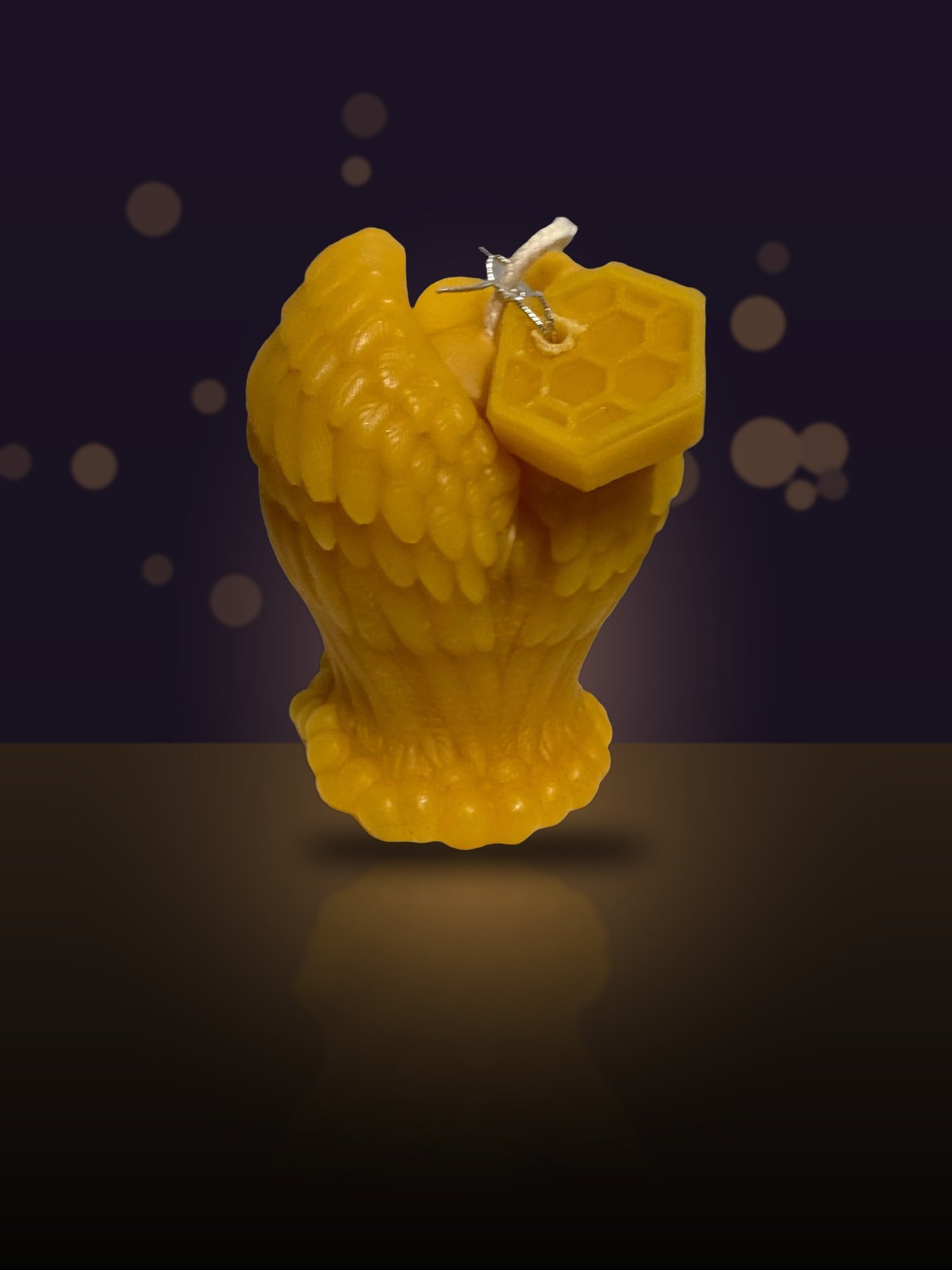 Maine Beeswax Kneeling Angel Candle - Image 2