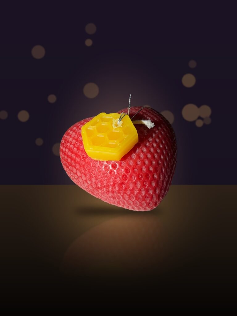 Maine Beeswax Heart Candle