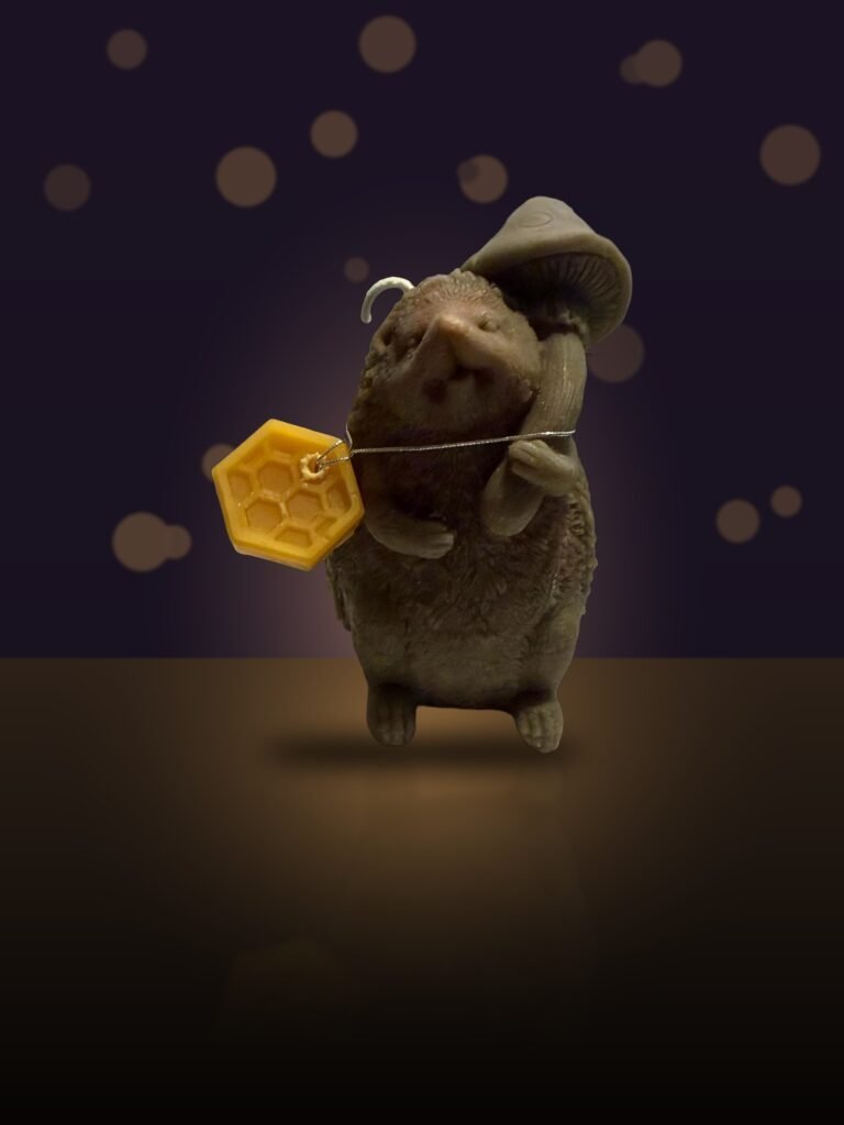 Maine Beeswax Hedgehog Candle