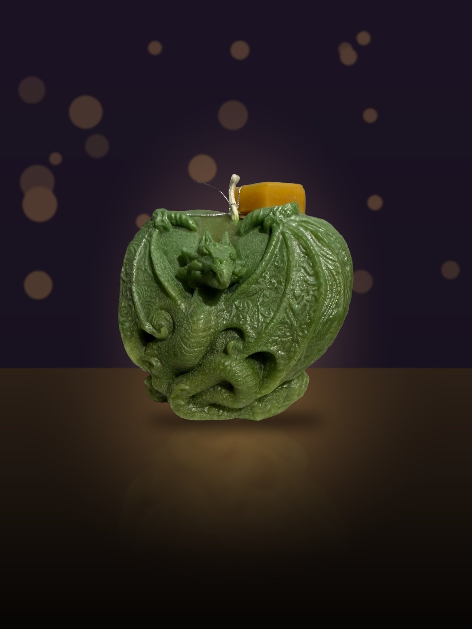 Maine Beeswax Dragon Heart Candle