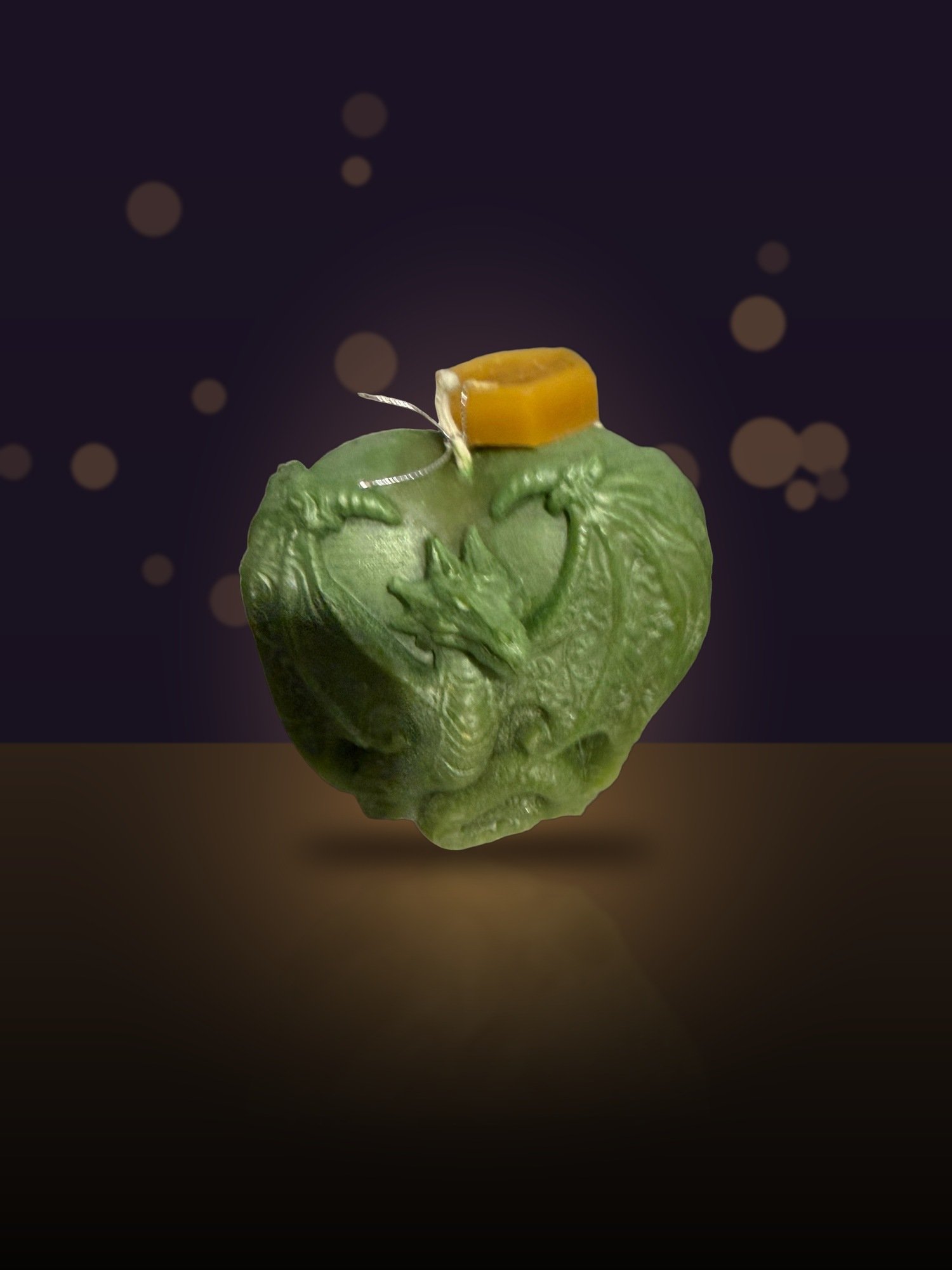 Maine Beeswax Dragon Heart Candle - Image 2