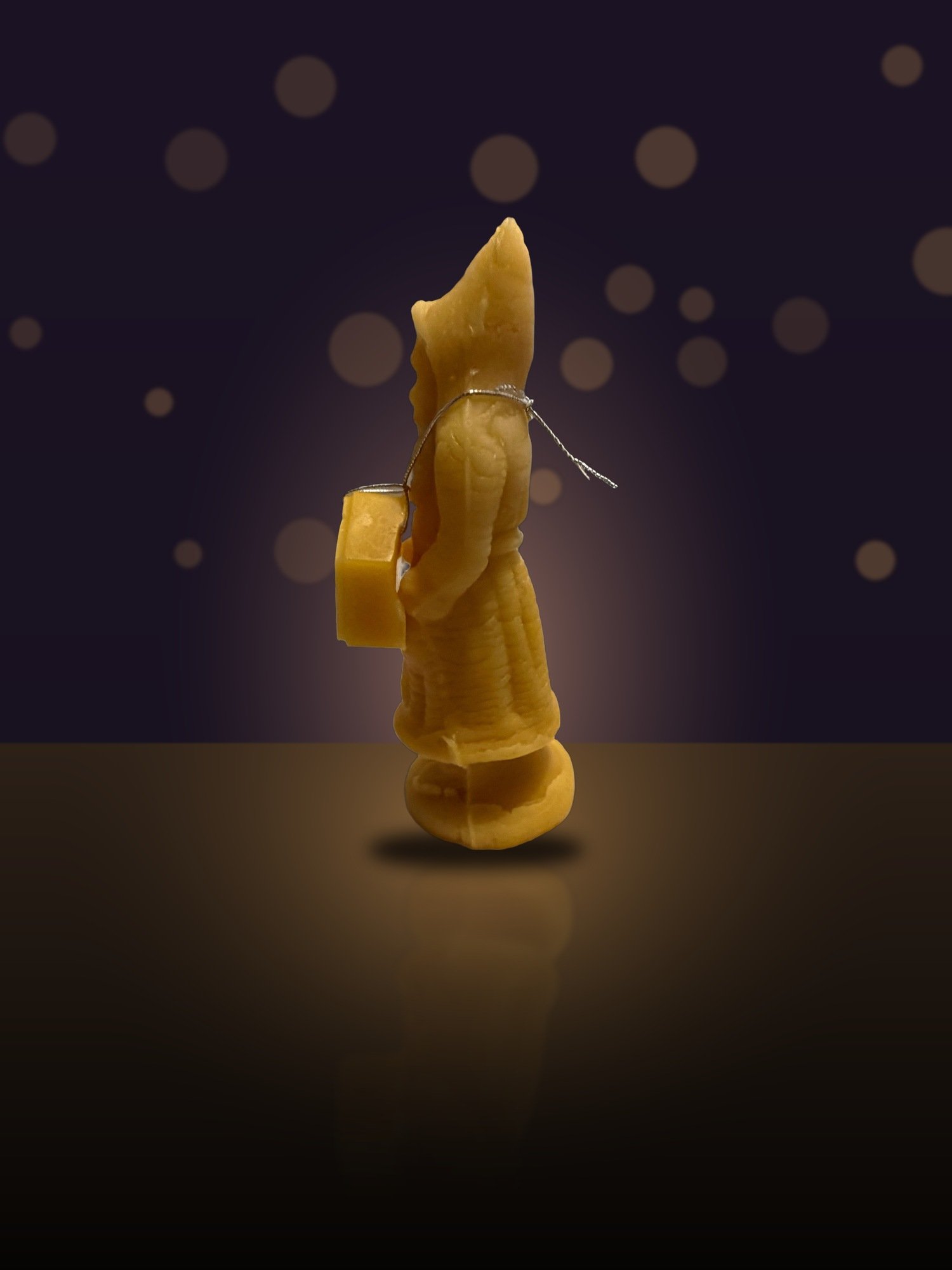 Maine Beeswax Standing Santa Ornament - Image 5